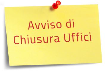 Chiusura uffici per ferie: 7-9 maggio